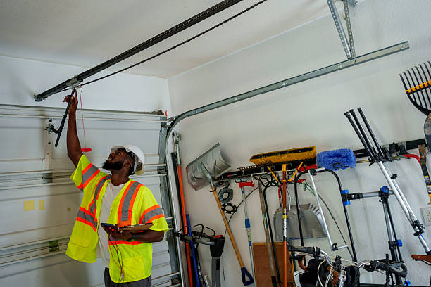 Professional Garage Door Panel Replacement technician working in North Valley Stream, NY
